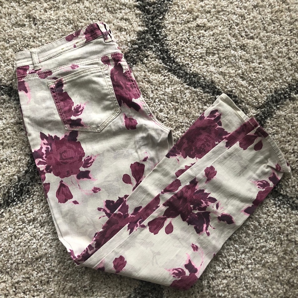 Floral Denim Jeans